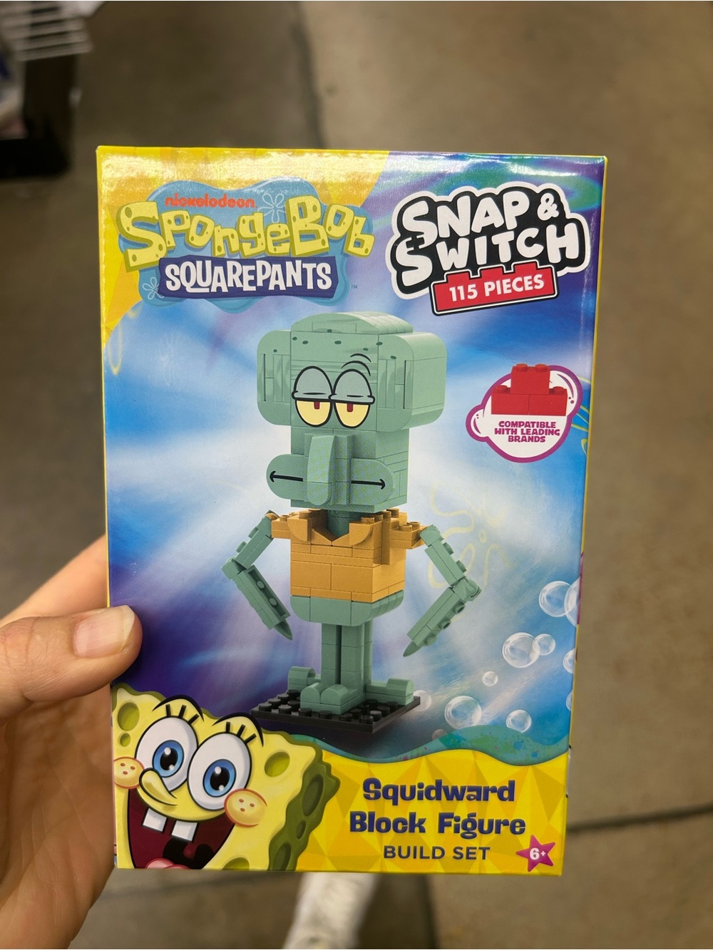 NWT SpongeBob SquarePants Snap & Switch Squidward 115pcs Block Figure